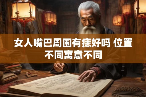 女人嘴巴周围有痣好吗 位置不同寓意不同