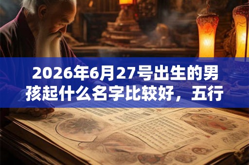 2026年6月27号出生的男孩起什么名字比较好,五行属什么 2026年6月27号出生的男孩起什么名字比较好,五行属什么