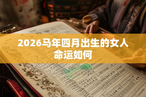 2026马年四月出生的女人命运如何