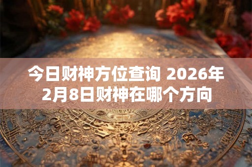 今日财神方位查询 2026年2月8日财神在哪个方向