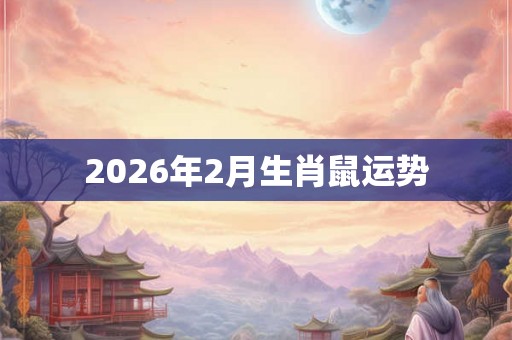 2026年2月生肖鼠运势