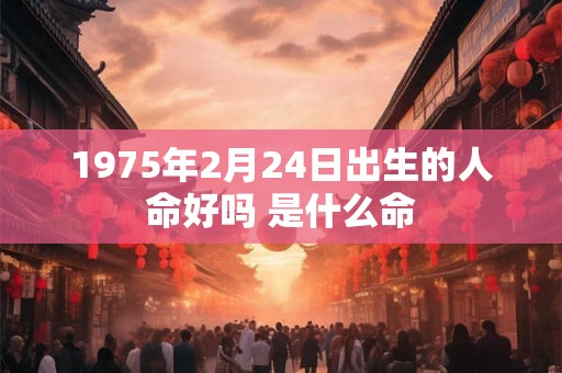 1975年2月24日出生的人命好吗 是什么命