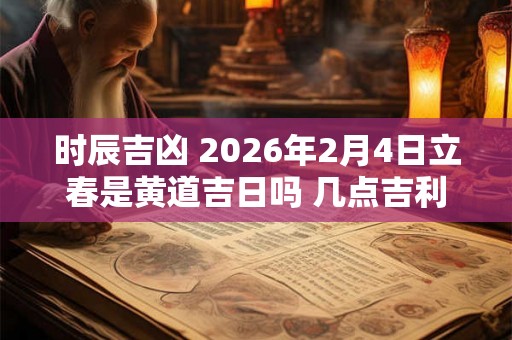时辰吉凶 2026年2月4日立春是黄道吉日吗 几点吉利