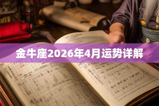 金牛座2026年4月运势详解
