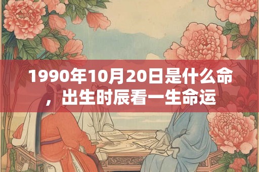 1990年10月20日是什么命，出生时辰看一生命运