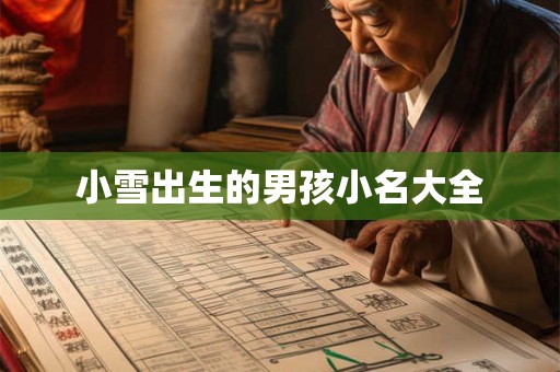 小雪出生的男孩小名大全