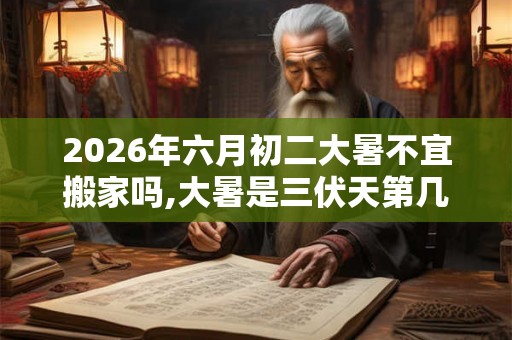 2026年六月初二大暑不宜搬家吗,大暑是三伏天第几伏？