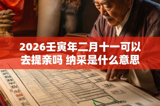 2026壬寅年二月十一可以去提亲吗 纳采是什么意思