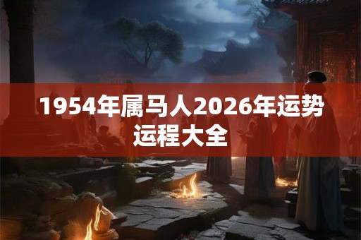 1954年属马人2026年运势运程大全 1954年属马人2026年运势运程大全