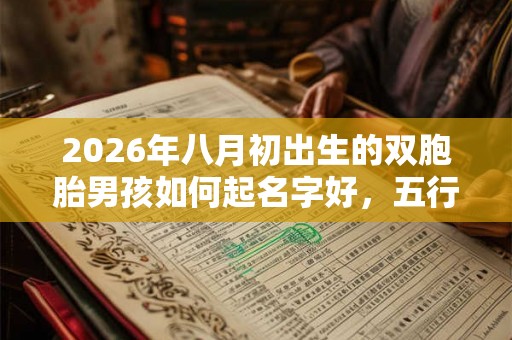 2026年八月初出生的双胞胎男孩如何起名字好，五行属什么？