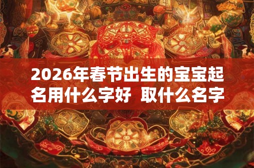 2026年春节出生的宝宝起名用什么字好  取什么名字好
