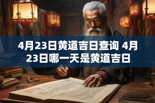 4月23日黄道吉日查询 4月23日哪一天是黄道吉日