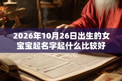 2026年10月26日出生的女宝宝起名字起什么比较好