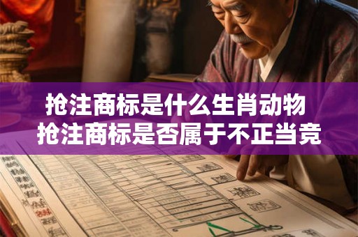 抢注商标是什么生肖动物 抢注商标是否属于不正当竞争
