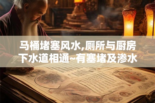 马桶堵塞风水,厕所与厨房下水道相通~有塞堵及渗水现象~