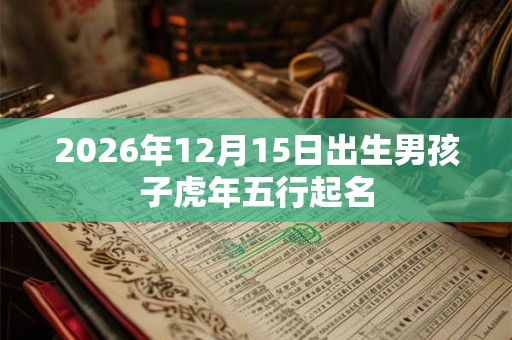 2026年12月15日出生男孩子虎年五行起名 2026年12月15日出生男孩子虎年五行起名