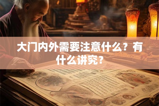 大门内外需要注意什么？有什么讲究？
