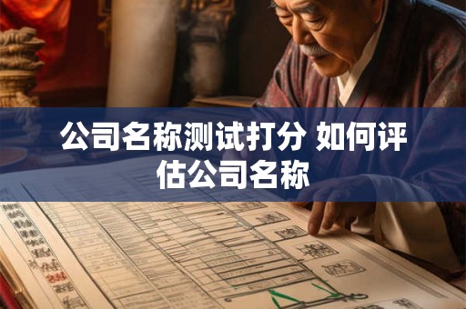 公司名称测试打分 如何评估公司名称 公司名称测试打分 如何评估公司名称