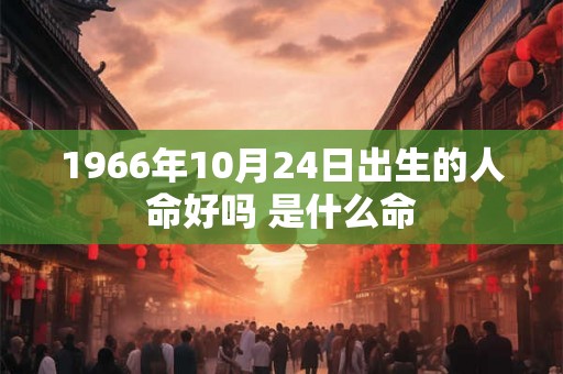 1966年10月24日出生的人命好吗 是什么命