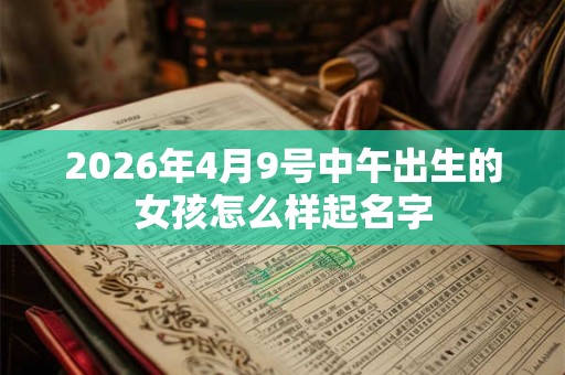 2026年4月9号中午出生的女孩怎么样起名字