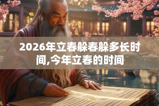 2026年立春躲春躲多长时间,今年立春的时间