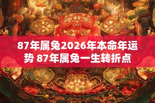 87年属兔2026年本命年运势 87年属兔一生转折点