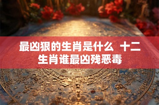 最凶狠的生肖是什么  十二生肖谁最凶残恶毒
