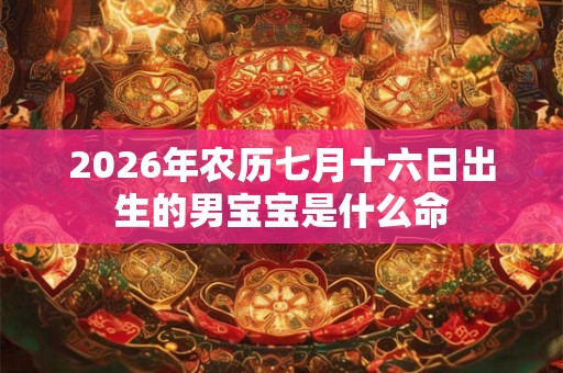 2026年农历七月十六日出生的男宝宝是什么命