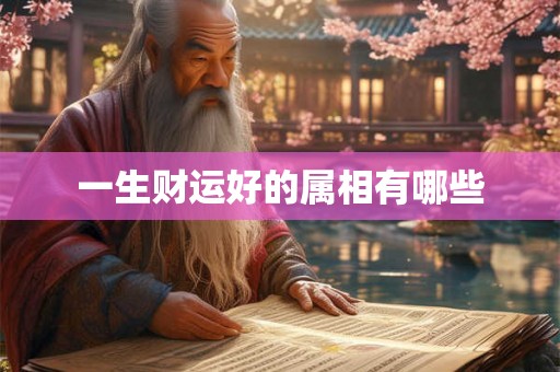 一生财运好的属相有哪些