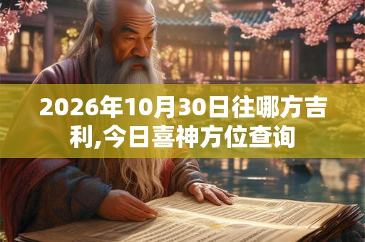 2026年10月30日往哪方吉利,今日喜神方位查询