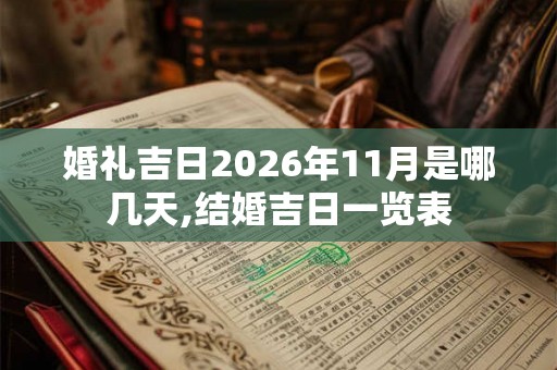 婚礼吉日2026年11月是哪几天,结婚吉日一览表