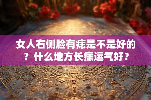 女人右侧脸有痣是不是好的？什么地方长痣运气好？