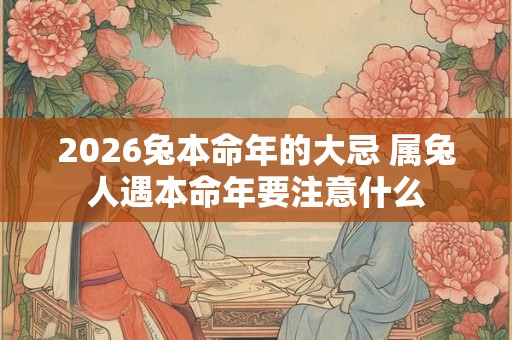 2026兔本命年的大忌 属兔人遇本命年要注意什么 2026兔本命年的大忌 属兔人遇本命年要注意什么