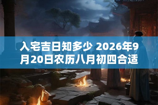 入宅吉日知多少 2026年9月20日农历八月初四合适吗 入宅吉日知多少 2026年9月20日农历八月初四合适吗