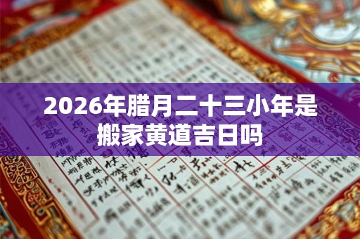 2026年腊月二十三小年是搬家黄道吉日吗