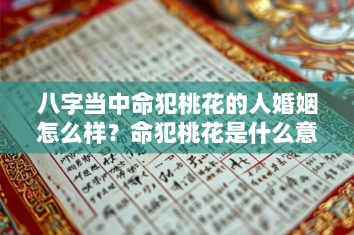 八字当中命犯桃花的人婚姻怎么样？命犯桃花是什么意思？