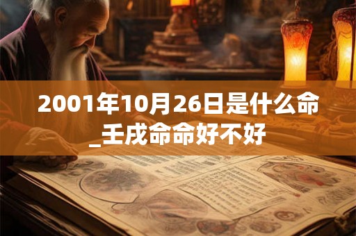2001年10月26日是什么命_壬戌命命好不好