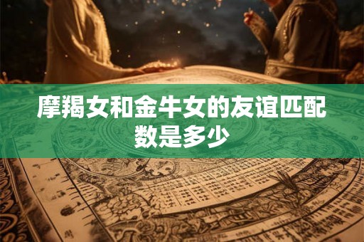 摩羯女和金牛女的友谊匹配数是多少