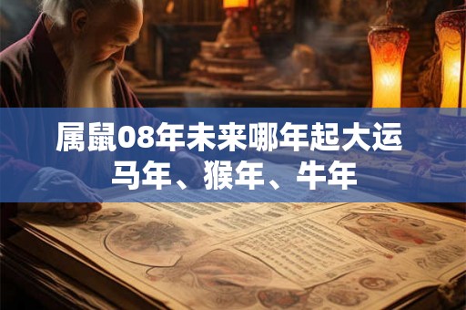 属鼠08年未来哪年起大运 马年、猴年、牛年