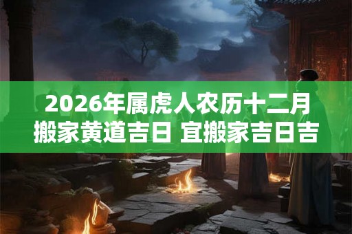 2026年属虎人农历十二月搬家黄道吉日 宜搬家吉日吉时查询