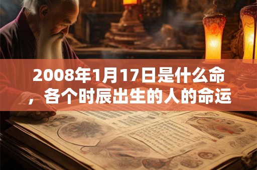 2008年1月17日是什么命，各个时辰出生的人的命运