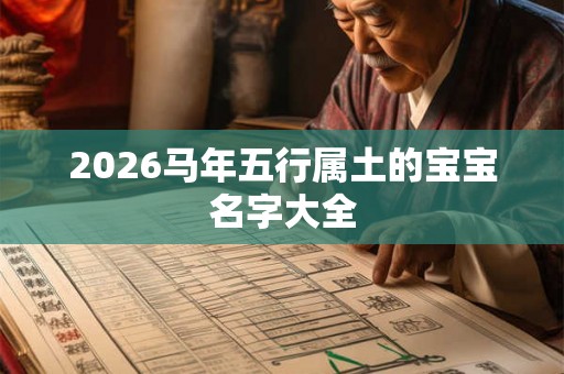 2026马年五行属土的宝宝名字大全