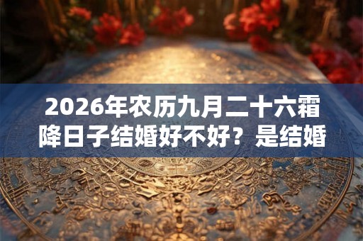 2026年农历九月二十六霜降日子结婚好不好？是结婚好日子吗？