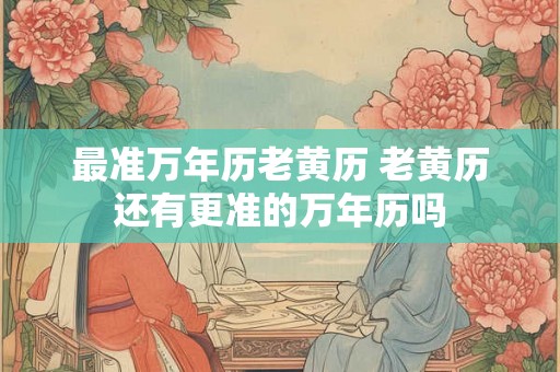 最准万年历老黄历 老黄历还有更准的万年历吗
