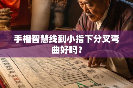 手相智慧线到小指下分叉弯曲好吗？