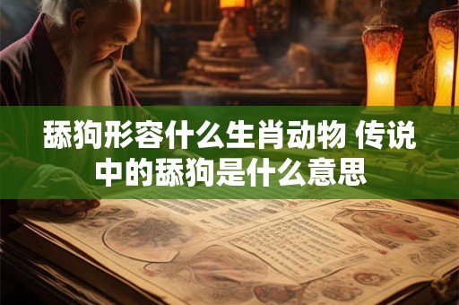 舔狗形容什么生肖动物 传说中的舔狗是什么意思