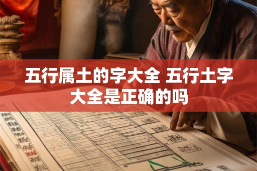 五行属土的字大全 五行土字大全是正确的吗