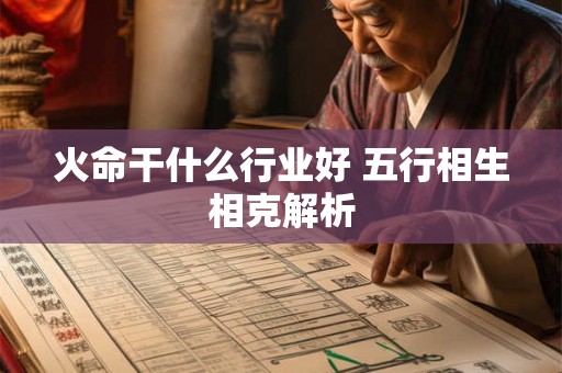 火命干什么行业好 五行相生相克解析