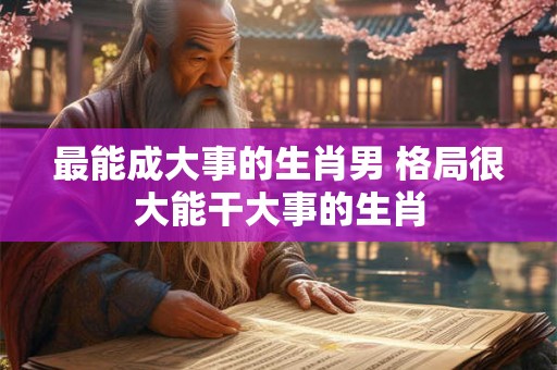 最能成大事的生肖男 格局很大能干大事的生肖