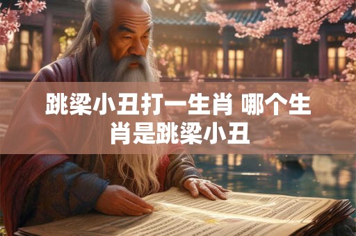 跳梁小丑打一生肖 哪个生肖是跳梁小丑